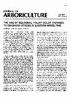 Research paper thumbnail of The use of seasonal foliar color changes to diagnose stress in Eastern white pine