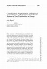 Research paper thumbnail of Consolidation, Fragmentation, and Special Statuses of Local Authorities in Europe