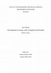 Research paper thumbnail of Development of strong verbs in English and Swedish