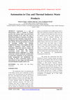 Research paper thumbnail of Automation in Clay and Thermal Industry Waste Products