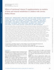 Research paper thumbnail of Effects of nutritional vitamin D supplementation on markers of bone and mineral metabolism in children with chronic kidney disease