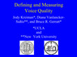 Research paper thumbnail of Defining and Measuring Voice Quality