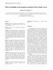 Research paper thumbnail of Effects of landslides on the mountain vegetation of Flores Island, Azores