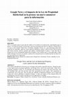 Research paper thumbnail of Google News" y el impacto de la Ley de Propiedad Intelectual en la prensa: un nuevo amanecer para la información