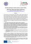 Research paper thumbnail of Innovative Teaching for Creative Learning : Teacher Training