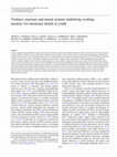 Research paper thumbnail of Violence exposure and neural systems underlying working memory for emotional stimuli in youth