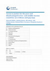 Research paper thumbnail of Access to justice for the poor and disadvantaged in low- and middle-income countries: An evidence and gap map (Title Registration)