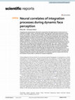 Research paper thumbnail of Neural correlates of integration processes during dynamic face perception