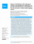 Research paper thumbnail of Impact of fertilization with reducing in nitrogen and phosphorous application on growth, yield and biomass accumulation of rice (Oryza sativa L.) under a dual cropping system