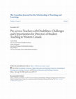 Research paper thumbnail of Pre-service Teachers with Disabilities: Challenges and Opportunities for Directors of Student Teaching in Western Canada