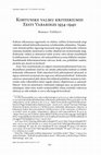 Research paper thumbnail of Kohtunike valiku kriteeriumid Eesti Vabariigis 1934–1940 [Abstract: Selection criteria of judges in Estonia 1934–1940]