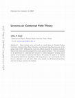 Research paper thumbnail of Lectures on Conformal Field Theory