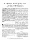 Research paper thumbnail of ECG Parametric Modeling Based on Signal Dependent Orthogonal Transform