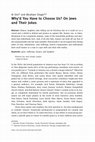 Research paper thumbnail of Why’d You Have to Choose Us? On Jews and Their Jokes