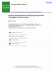 Research paper thumbnail of Working Evangelicalisms: Deploying Fragmented Theologies in Secular Space