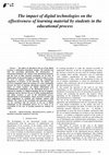 Research paper thumbnail of The impact of digital technologies on the effectiveness of learning material by students in the educational process