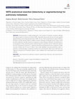 Research paper thumbnail of VATS anatomical resection (lobectomy or segmentectomy) for pulmonary metastasis