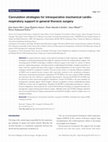 Research paper thumbnail of Cannulation strategies for intraoperative mechanical cardio- respiratory support in general thoracic surgery