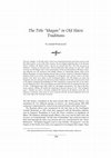 Research paper thumbnail of The Title “khagan” in Оld Slavic Traditions