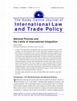 Research paper thumbnail of National Policies and the Limits of International Integration