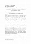 Research paper thumbnail of Principle of Analogically Graded Unity of Existence; A Philosophic-Mystical Foundation in Environmental Ethics