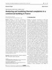 Research paper thumbnail of Analyzing and modeling thermal complaints in a commercial building in France