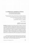 Research paper thumbnail of La certeza de la sentencia judicial