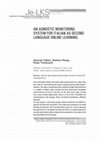 Research paper thumbnail of An agnostic monitoring system for Italian as second language online learning