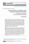 Research paper thumbnail of The conception of subject in the Theory of Justice as Fairness