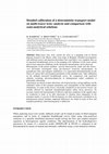 Research paper thumbnail of Detailed calibration of a deterministic transport model on multi-tracer tests: analysis and comparison with semi-analytical solutions