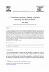 Research paper thumbnail of Causation-consistent'liability, economic efficiency and the law of torts