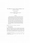 Research paper thumbnail of The difference between artificial intelligence and artificial morality∗