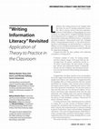 Research paper thumbnail of Writing information literacy Revisited