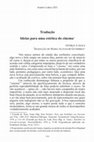 Research paper thumbnail of G. Lukács, Ideias para uma estética do cinema