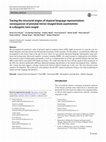 Research paper thumbnail of Tracing the structural origins of atypical language representation: consequences of prenatal mirror-imaged brain asymmetries in a dizygotic twin couple