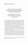 Research paper thumbnail of The capacity to lead: Major psychological differences between leaders and non-leaders