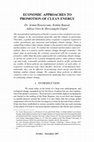 Research paper thumbnail of Economic approaches to promotion of clean energy