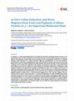 Research paper thumbnail of In-vitro callus induction and shoot regeneration in Physalis minima L