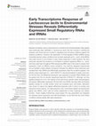 Research paper thumbnail of Early Transcriptome Response of Lactococcus lactis to Environmental Stresses Reveals Differentially Expressed Small Regulatory RNAs and tRNAs