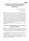 Research paper thumbnail of A INTEGRAÇÃO DO CONHECIMENTO GEOGRÁFICO: PERSPECTIVAS CRÍTICAS DA ABORDAGEM GEOSSISTÊMICA