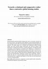 Research paper thumbnail of Towards a relational and comparative rather than a contrastive global housing studies