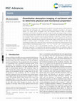 Research paper thumbnail of Quantitative absorption imaging of red blood cells to determine physical and mechanical properties