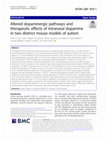 Research paper thumbnail of Altered dopaminergic pathways and therapeutic effects of intranasal dopamine in two distinct mouse models of autism