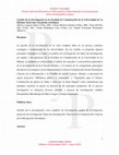 Research paper thumbnail of Gestión de la Investigación en la Facultad de Comunicación de la Universidad de La Habana: hacia una concepción estratégica