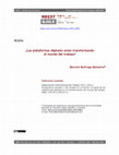 Research paper thumbnail of ¿Las plataformas digitales están transformando el mundo del trabajo?