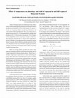 Research paper thumbnail of Effect of temperature on phenology and yield of rapeseed in mid hill region of Himachal Pradesh