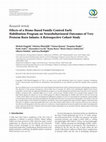 Research paper thumbnail of Effects of a Home-Based Family-Centred Early Habilitation Program on Neurobehavioural Outcomes of Very Preterm Born Infants: A Retrospective Cohort Study