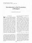 Research paper thumbnail of Introduction to the Economics of Religion