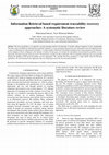 Research paper thumbnail of Information Retrieval based requirement traceability recovery approaches- A systematic literature review