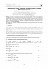 Research paper thumbnail of Application of Elzaki Transform Method on Some Fractional Differential Equations